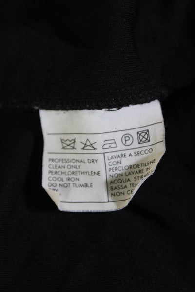 Salvatore Ferragamo Womens Sleeveless V-neck Tie Front Tank Blouse Black Size M