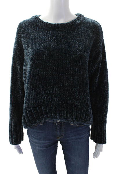 Zara Knit Womens Long Sleeve Round Neck Thick Knit Sweater Navy Size M