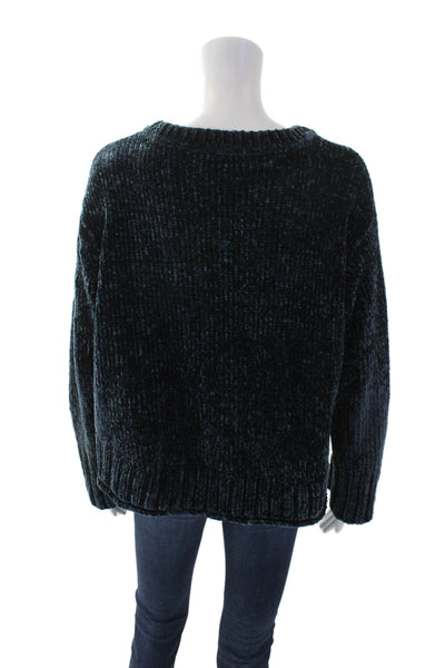 Zara Knit Womens Long Sleeve Round Neck Thick Knit Sweater Navy Size M