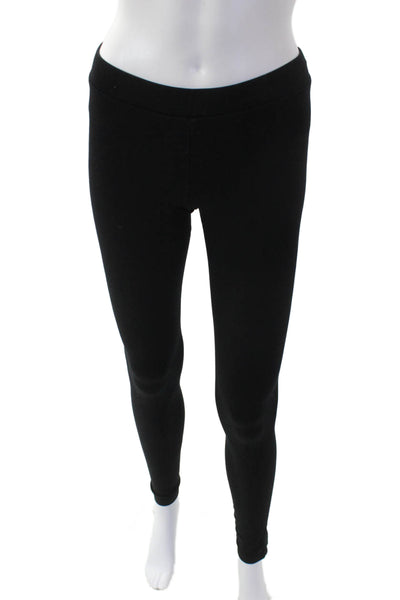 Vince Womens Textured Elastic Waistband Lined Leggings Black Size M