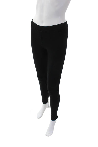Vince Womens Textured Elastic Waistband Lined Leggings Black Size M