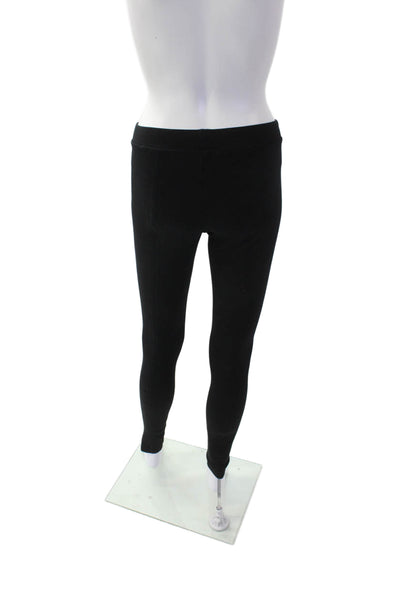 Vince Womens Textured Elastic Waistband Lined Leggings Black Size M