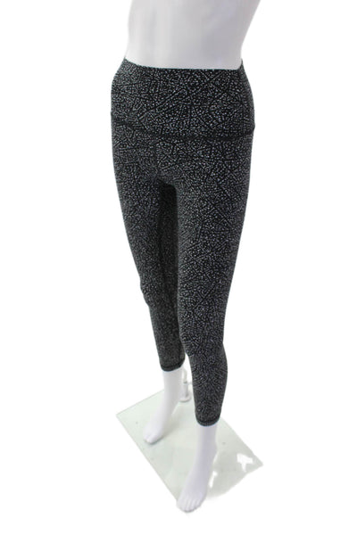 Lululemon Womens Elastic Waistband Lined Polka Dotted Leggings Black Size XS
