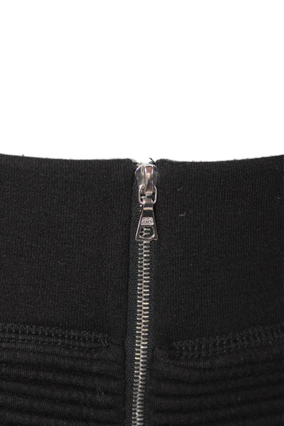 Rag & Bone Womens Textured Lined Elastic Waistband Mini Skirt Black Size 08