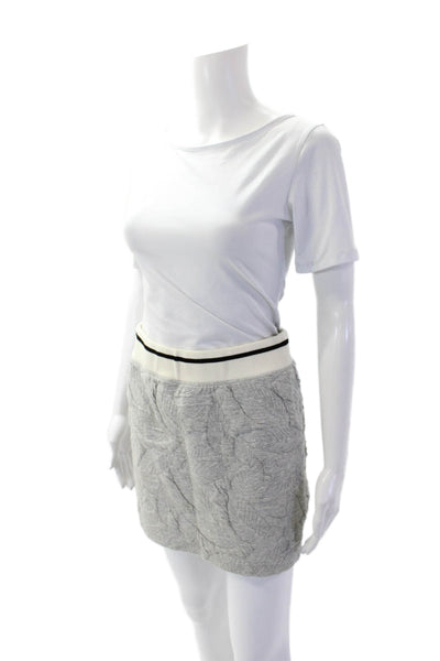 Rag & Bone Womens Cotton Elastic Waistband Knit Mini Skirt Gray Size S