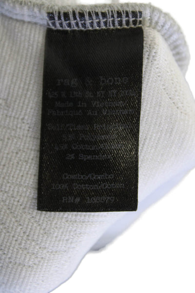 Rag & Bone Womens Cotton Elastic Waistband Knit Mini Skirt Gray Size S
