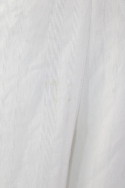 Club Monaco Womens Textured Zip Wide Leg Lined Pants White Size 10