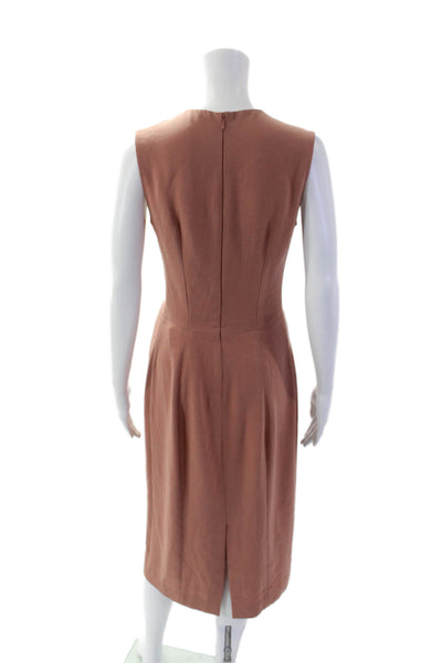 Joseph Womens Crepe Stretch Sleeveless Mid Calf Dress Pink Beige Size EUR 40