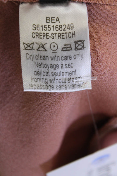 Joseph Womens Crepe Stretch Sleeveless Mid Calf Dress Pink Beige Size EUR 40