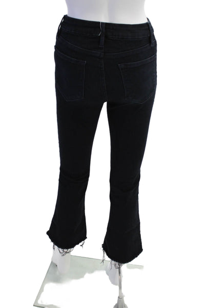 Frame Women's Midrise Five Pocket Button Straight Leg Jean Pants Black Size 26