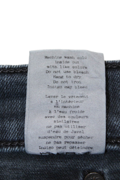 Rag & Bone Jean Womens Zipper Fly High Rise Distressed Crop Jeans Gray Size 31