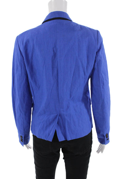 J Crew Womens Cotton Long Sleeve Collared Button Lined Blazer Size 04