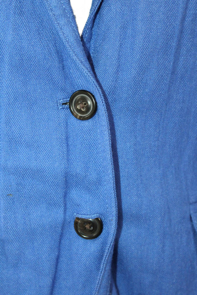 J Crew Womens Cotton Long Sleeve Collared Button Lined Blazer Size 04