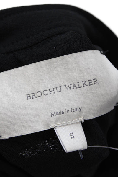 Brochu Walker Womens V-Neck Ruched Sleeveless Blouson Dress Black Size S
