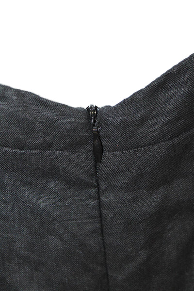 Millau Womens Linen V Neck Chain Detail One Piece Romper Black Size M
