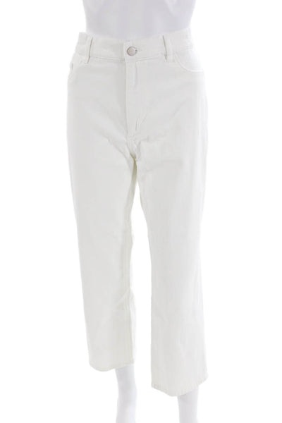 DL1961 Womens Patti Straight High Rise Ankle Jeans - Milk (Vintage) Size 31