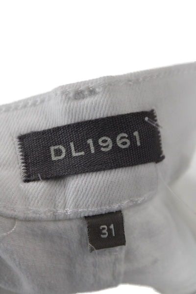 DL1961 Womens Patti Straight High Rise Ankle Jeans - Milk (Vintage) Size 31