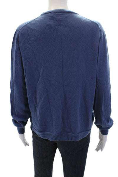 Salvatore Ferragamo Womens Wool Crew Neck Long Sleeve Sweater Blue Size XL