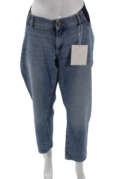 DL1961 Womens Patti Straight Maternity Ankle Jeans - Reef Size 33