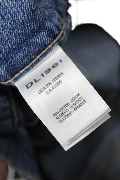 DL1961 Womens Patti Straight Maternity Ankle Jeans - Reef Size 33
