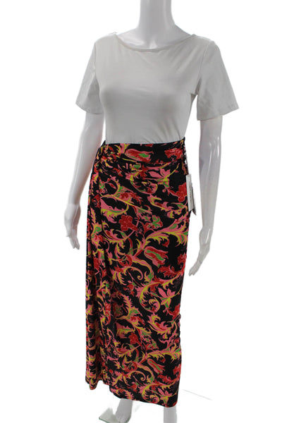 Prabal Gurung Womens Drape Front Goddess Skirt - Black Multi Size XS