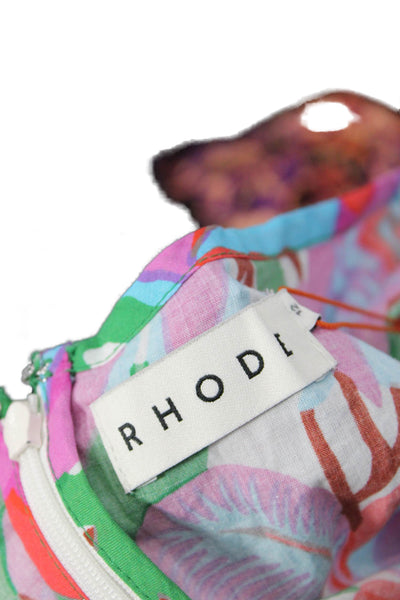 RHODE Womens Tilda Dress - White Fleur Tropicale Size 12