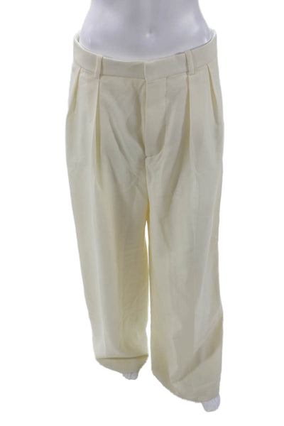 WARDROBE.NYC Womens Low Rise Tuxedo Trouser - Off White Size XS