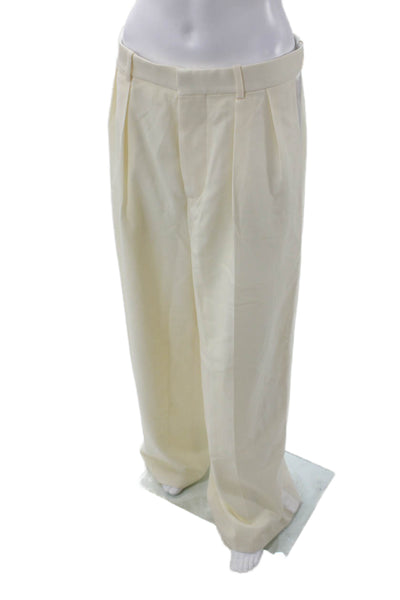 WARDROBE.NYC Womens Low Rise Tuxedo Trouser - Off White Size XS