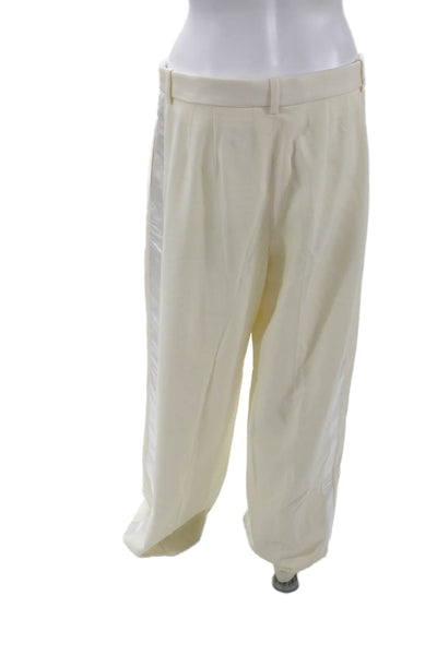 WARDROBE.NYC Womens Low Rise Tuxedo Trouser - Off White Size XS