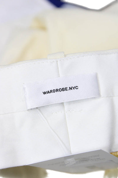 WARDROBE.NYC Womens Low Rise Tuxedo Trouser - Off White Size XS