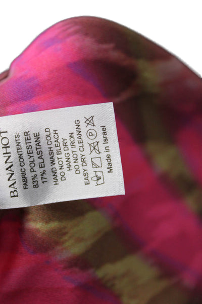 Bananhot Womens Emmy Bikini Top - Pink Brown Jungle Size XL