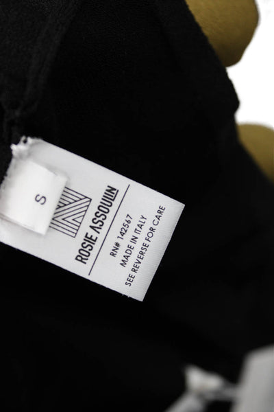 Rosie Assoulin Womens Ruffle Tank - Black Size S
