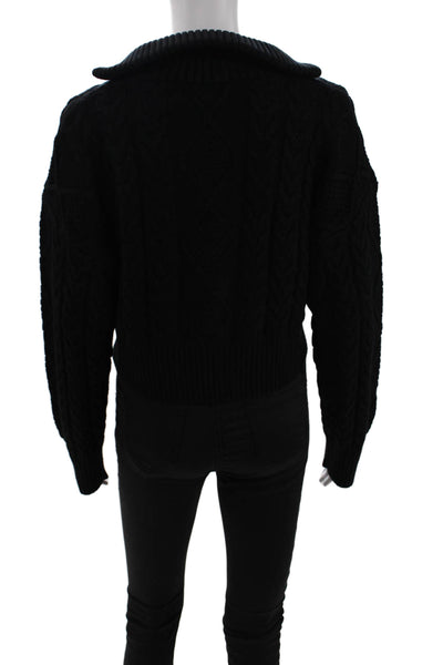 Sablyn Womens Braided Pullover - Black Size S