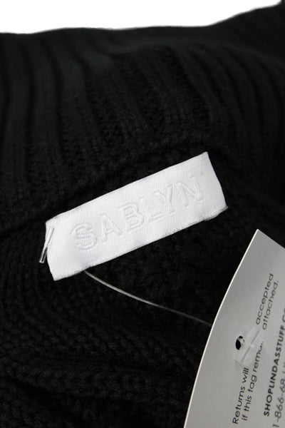 Sablyn Womens Braided Pullover - Black Size S