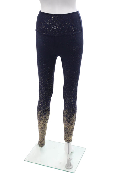 Beyond Yoga Womens Spotted Ombre Print High Waisted Leggings Blue Size XS