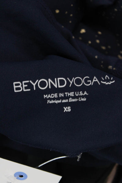 Beyond Yoga Womens Spotted Ombre Print High Waisted Leggings Blue Size XS