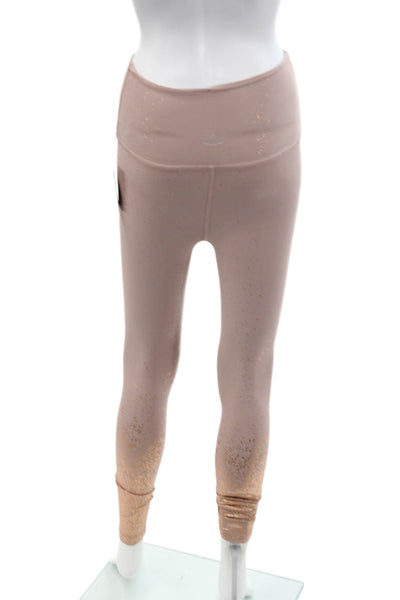 Beyond Yoga Womens Spotted Ombre Print High Waisted Ankle Leggings Pink Size XS
