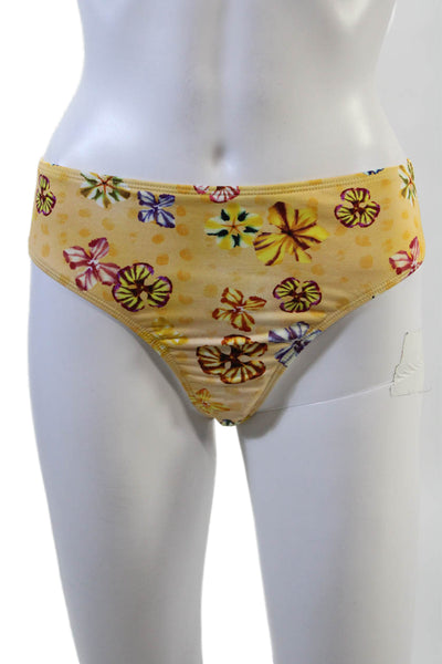 Ulla Johnson Womens Dani Bikini Bottoms - Daffodil Size XL