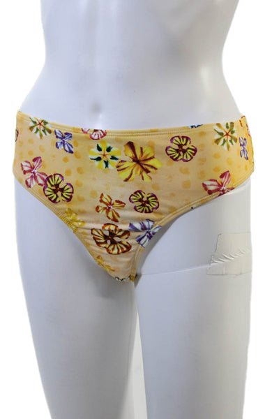 Ulla Johnson Womens Dani Bikini Bottoms - Daffodil Size XL