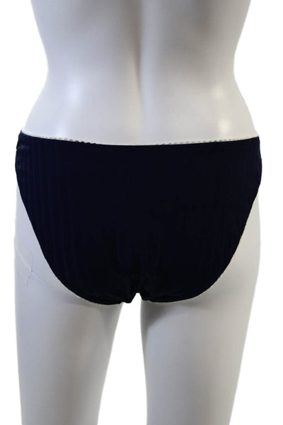 STAUD Womens Kit Bikini Bottoms - Navy/White Size L
