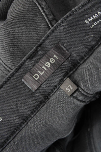 DL1961 Womens Emma Skinny Maternity Instasculpt Jeans - Overcast Size 33