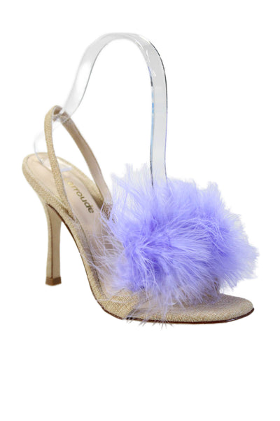 Larroudé Womens Marilyn Sandals - Beige/ Lilas Size 5