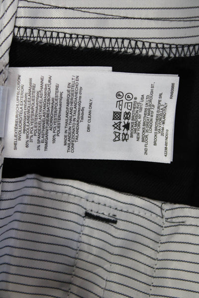 Brooks Brothers Women's Hook Closure Cuff Hem Straight Leg Pants Black Size 10