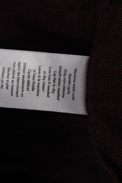 Rag & Bone Jean Womens Round Neck Long Sleeve Cold Shoulder Top Burgundy Size S