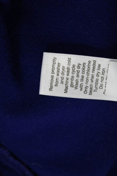 Athleta Womens Stretch Front Pocket Long Sleeve Activewear Hoodie Blue Size S