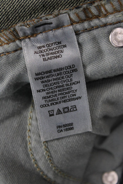 DKNY Jeans Womens Cotton Denim Dark Wash Mid-Rise Flared Jeans Blue Size 8S