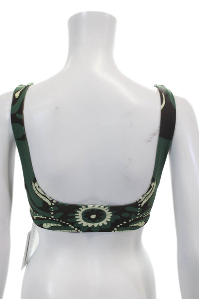Sea Womens Charlough Print Bikini Top - Green Size XXS