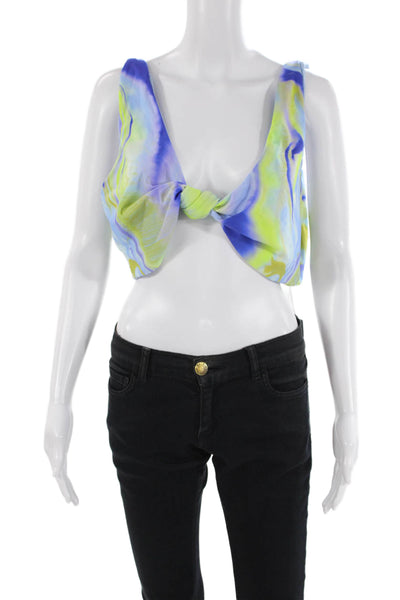 Nomads Womens Playa Bikini Top - Geode Print/Sky Size 4XL
