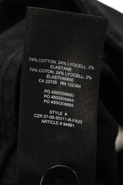 Wilfred Free Womens Zipper Fly High Rise Straight Leg Pants Black Cotton Size 00