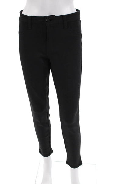 J Brand Womens Zipper Fly High Rise Straight Leg Pants Black Size 31